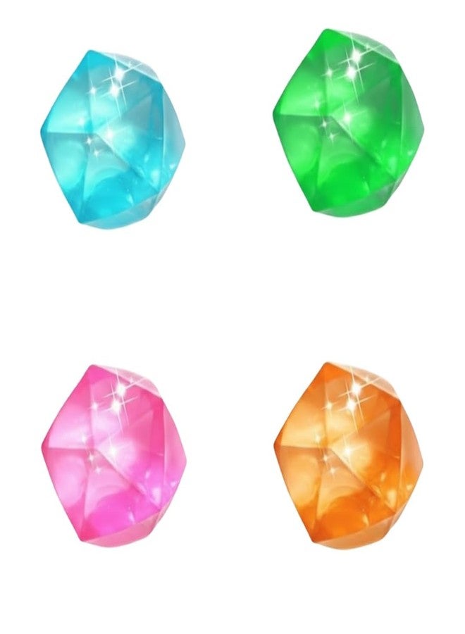 GOMNIK - Ice Cube Squishy Stress Ball - Sensory Fidget Toy for Your Best Mellow and Chill-Masonry-Square Shape Stress Relief Ball idea Gift- Age 3 to Adult Pink,Blue,Orang & Green (4-pcs) - Image 1